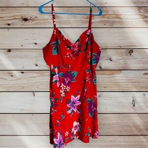 Old Navy Red Floral Mini Dress